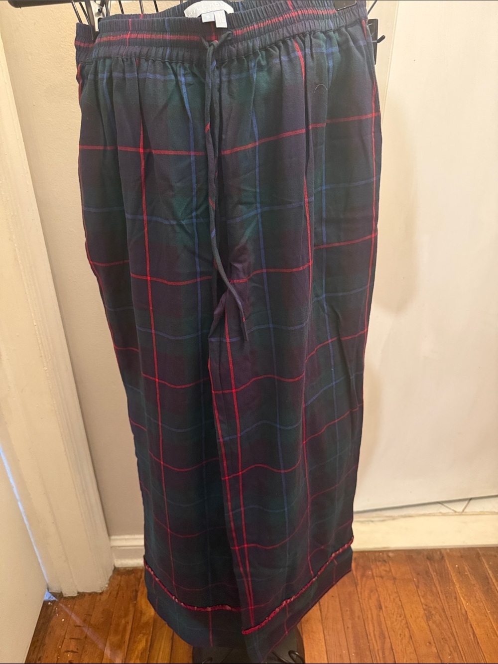 Hill House Navy and Green Plaid Lounge Joggers